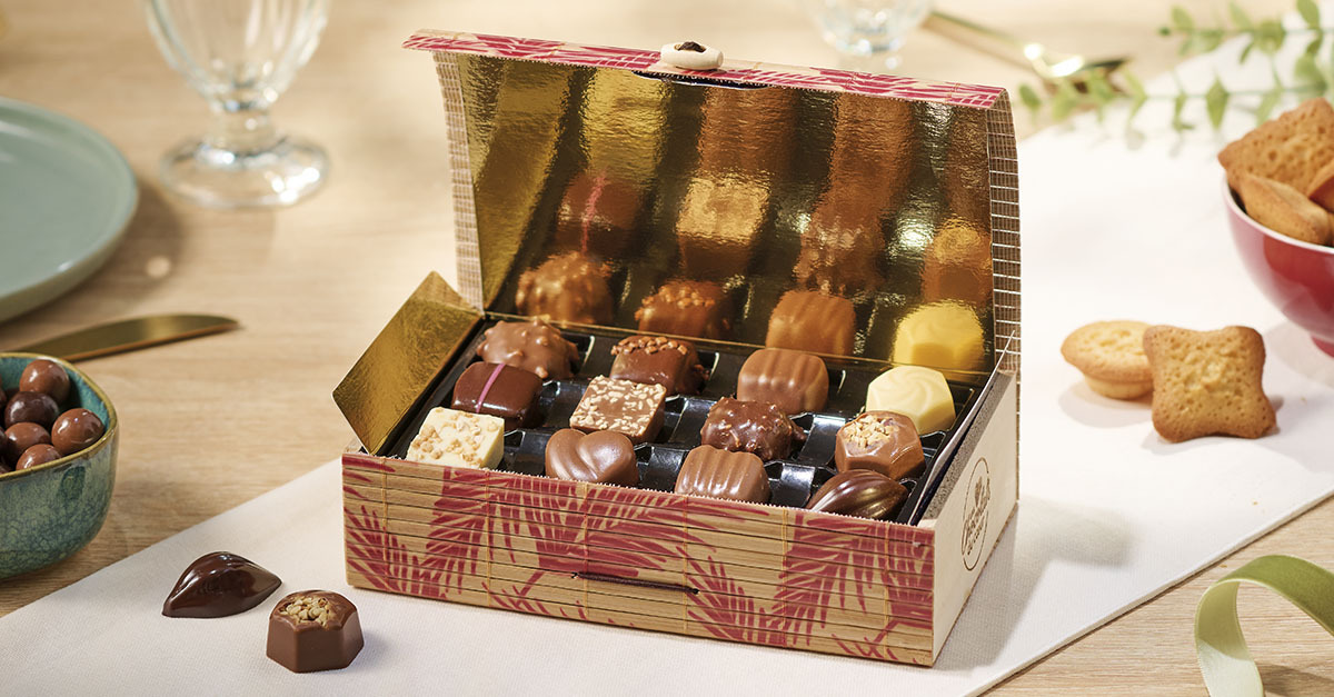 Vente de chocolats de Noël
