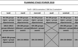 Stage Vacances Février