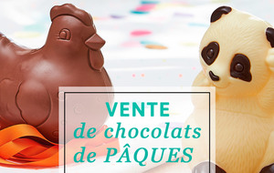 Vente de chocolats de Pâques